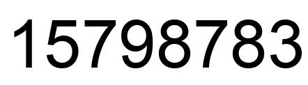 Número 15798783 imagen negro