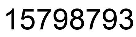 Número 15798793 imagen negro