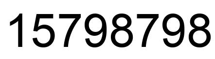 Número 15798798 imagen negro