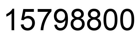Número 15798800 imagen negro