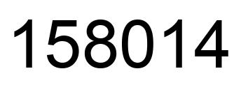 Number 158014 black image