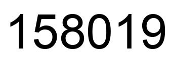 Number 158019 black image