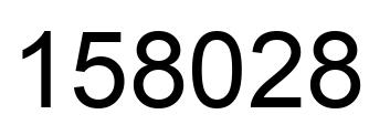 Number 158028 black image