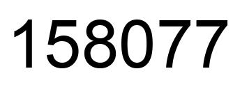 Number 158077 black image