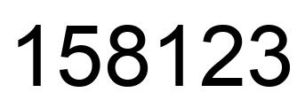 Número 158123 imagen negro
