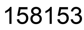 Number 158153 black image