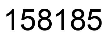 Number 158185 black image