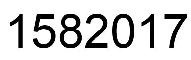 Number 1582017 black image