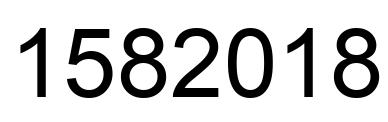 Number 1582018 black image