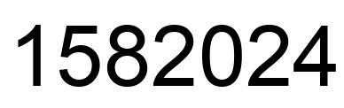 Number 1582024 black image