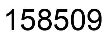 Number 158509 black image