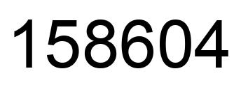 Number 158604 black image