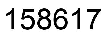 Number 158617 black image