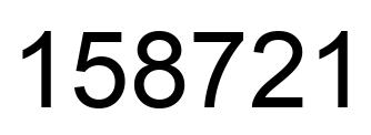 Número 158721 imagen negro