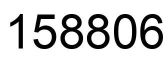 Number 158806 black image