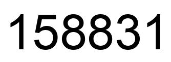Number 158831 black image