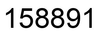 Number 158891 black image