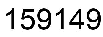 Number 159149 black image