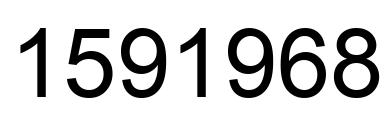 Number 1591968 black image