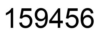 Number 159456 black image