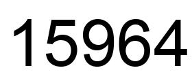 Número 15964 imagen negro