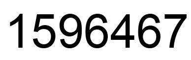 Number 1596467 black image