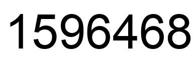 Number 1596468 black image