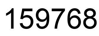 Number 159768 black image