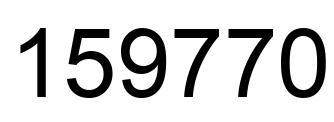 Number 159770 black image