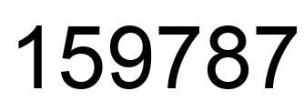 Número 159787 imagen negro