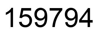 Número 159794 imagen negro
