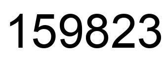 Number 159823 black image