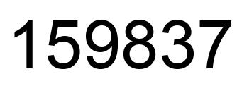 Number 159837 black image