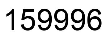 Number 159996 black image
