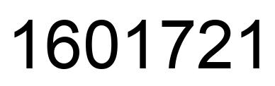 Number 1601721 black image