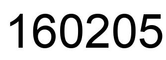 Number 160205 black image