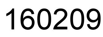 Number 160209 black image