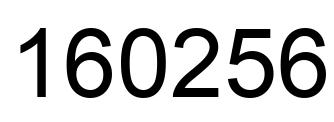 Number 160256 black image
