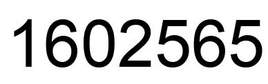 Number 1602565 black image