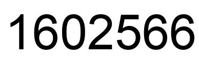 Number 1602566 black image