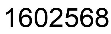 Number 1602568 black image