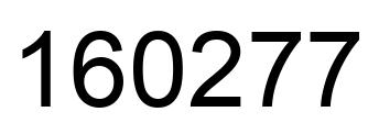 Number 160277 black image