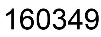 Number 160349 black image