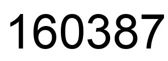 Number 160387 black image