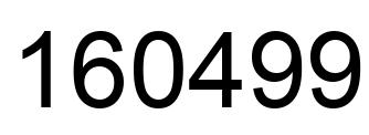 Number 160499 black image