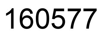 Number 160577 black image
