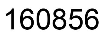 Number 160856 black image