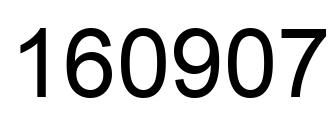 Number 160907 black image