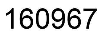 Number 160967 black image