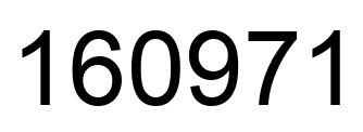 Number 160971 black image